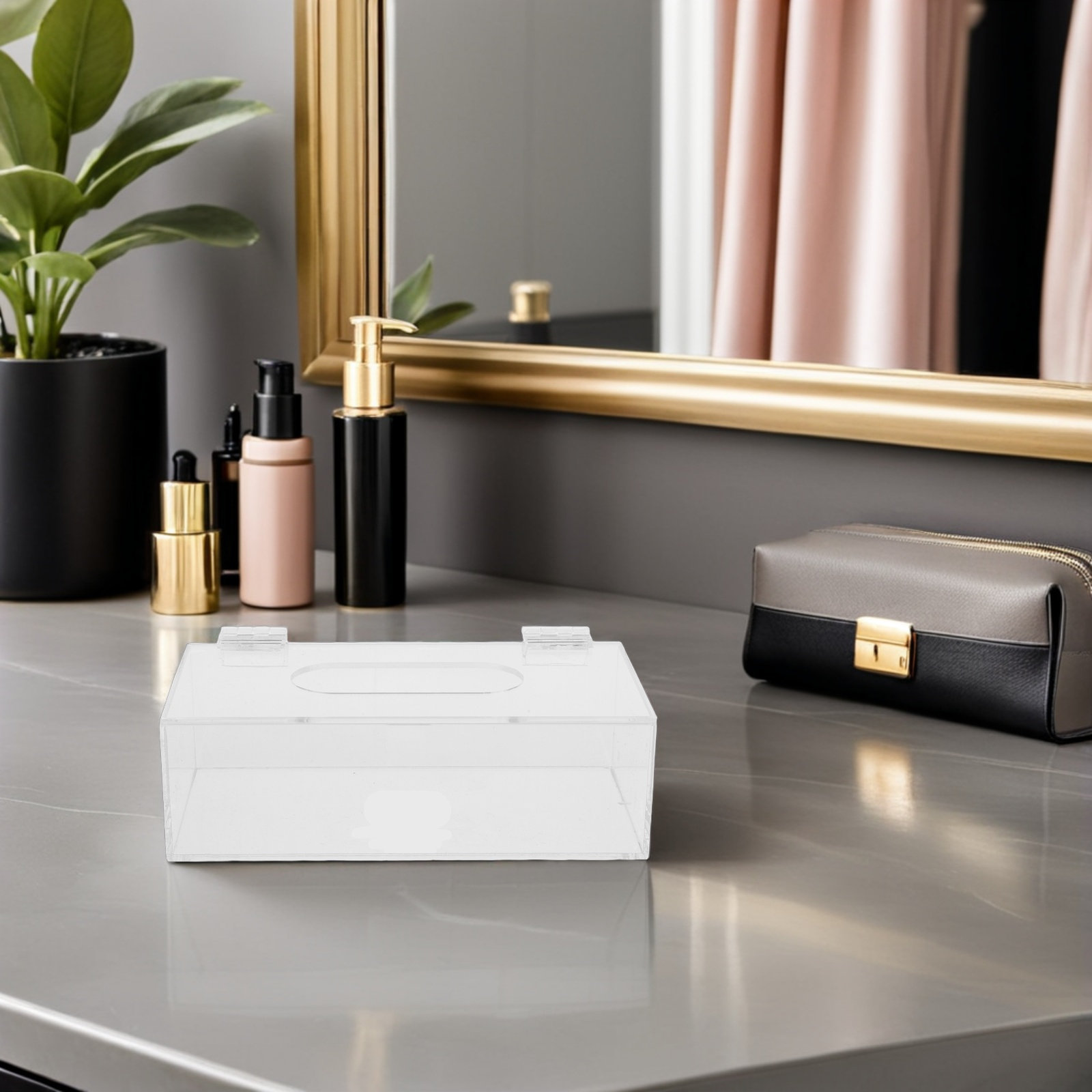 Face Mask Storage Box - Scatola porta maschere in acrilico trasparente