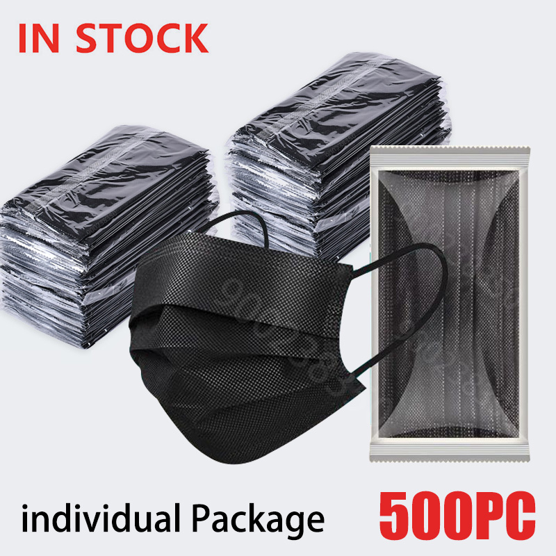 10-500 pezzi maschera per adul - Black Face Mask Pack recensione e prezzo